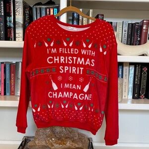 Super Soft Festive Holiday Christmas Spirit Sweater, medium.
